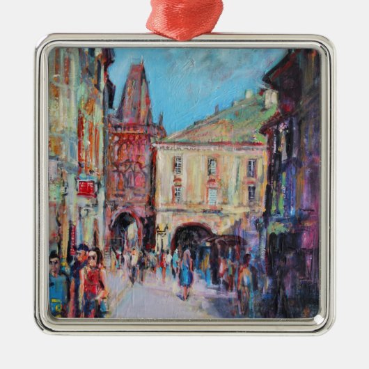 Sunny Side Prague Metalen Ornament (Voorkant)