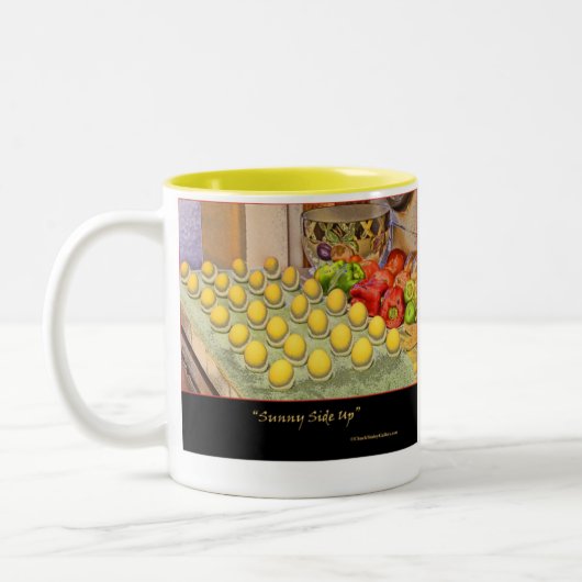 "Sunny Side Up" 15oz Cup Tweekleurige Koffiemok (Links)