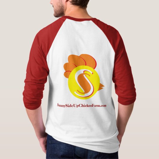 Sunny Side Up Chicken Boerderij T-shirt (Achterkant)