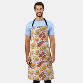 Sunny Side Up & Crispy – Waterverf Eieren en Bacon Schort (Gedragen)