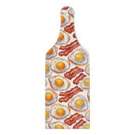 Sunny Side Up & Crispy – Waterverf Eieren en Bacon Snijplank