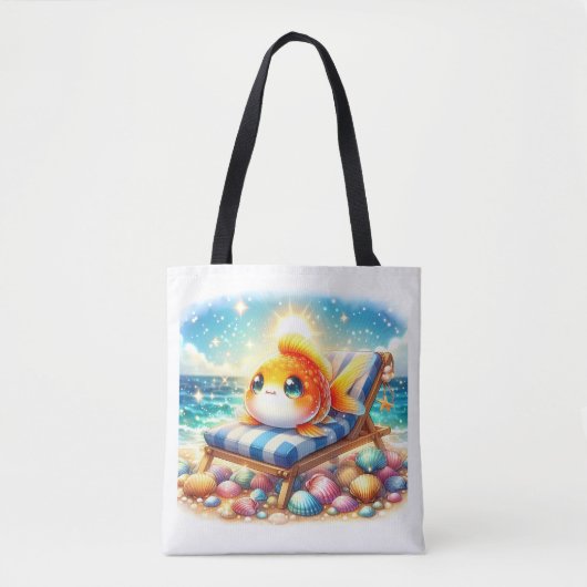 Sunny Side Up: een visachtige vakantie Tote Bag (Voorkant)