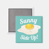 Sunny Side Up Fried Egg Breakfast Magneet (Voorkant / Achterkant)