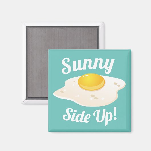 Sunny Side Up Fried Egg Breakfast Magneet (Voorkant / Achterkant)