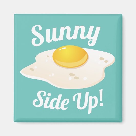 Sunny Side Up Fried Egg Breakfast Magneet (Voorkant)
