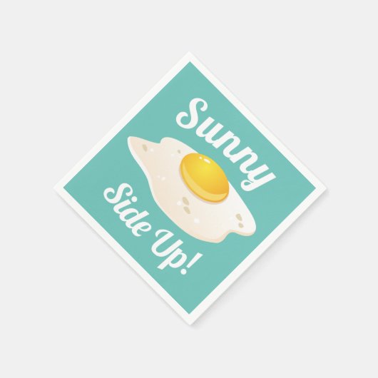 Sunny Side Up Fried Egg Breakfast Servet (Hoek)