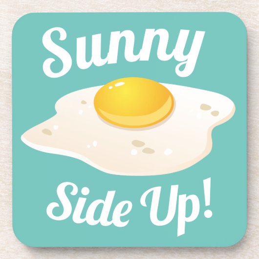 Sunny Side Up Fried Egg Bright Breakfast Bier Onderzetter (Voorkant)