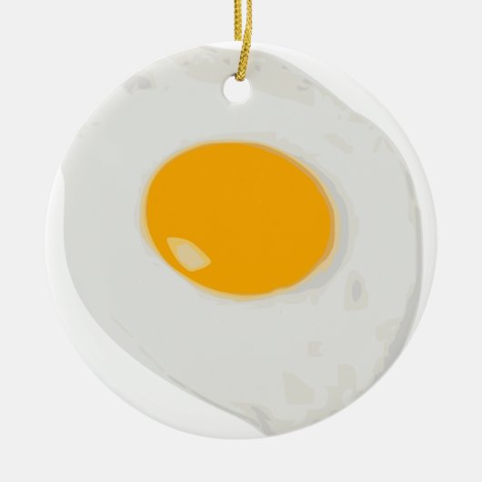 Sunny Side Up Fried Egg Keramisch Ornament (Voorkant)