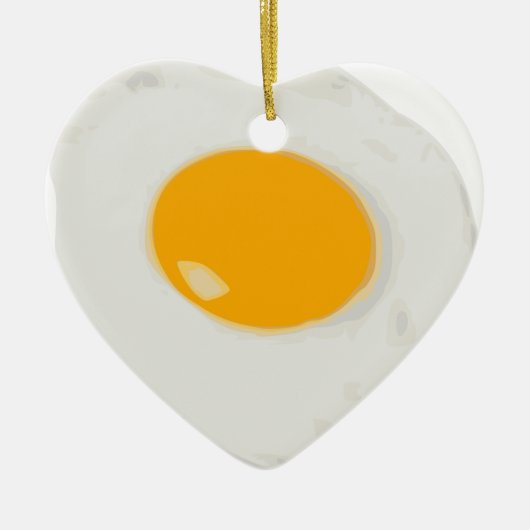 Sunny Side Up Fried Egg Keramisch Ornament (Voorkant)