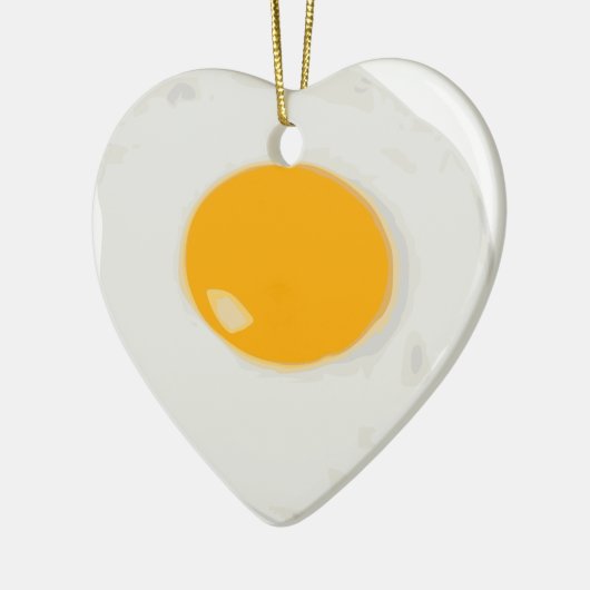 Sunny Side Up Fried Egg Keramisch Ornament (Links)