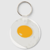 Sunny Side Up Fried Egg Sleutelhanger (Voorkant)