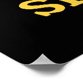 sunny Side Up Funny Fried Egg Pun Dark BG Poster (Hoek)