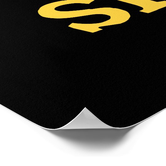 sunny Side Up Funny Fried Egg Pun Dark BG Poster (Hoek)