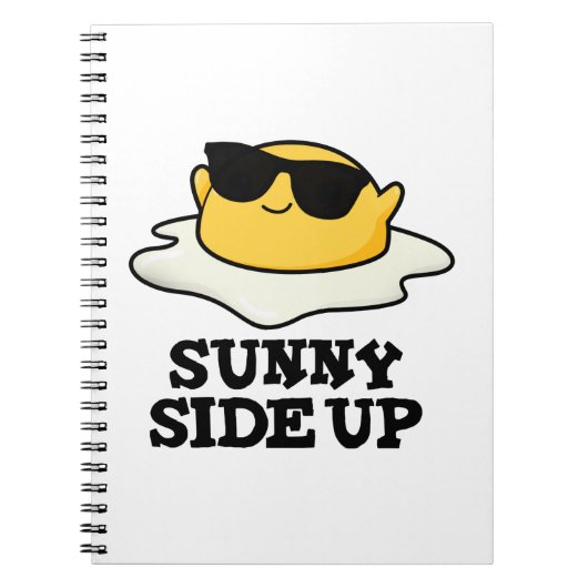 Sunny Side Up Funny Fried Egg Pun Notitieboek (Voorkant)