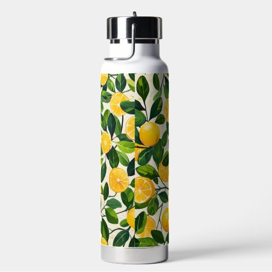 "Sunny Sips Lemon Ceramic Thermos" Waterfles (Rechts)