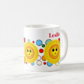 Sunny Smile Custom Text Koffiemok (Voorkant rechts)