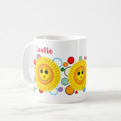Sunny Smile Custom Text Koffiemok (Voorkant links)