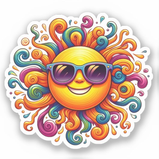 Sunny Smile Sticker (Voorkant)