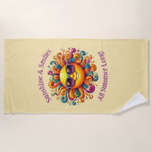 Sunny Smiles Beach Handdoek (Voorkant)