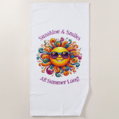 Sunny Smiles Beach Handdoek (Voorkant)