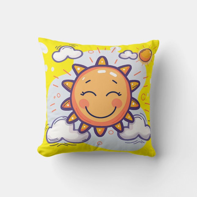 Sunny Smiles Sierkussen – Verlicht elke kamer! (Voorkant)