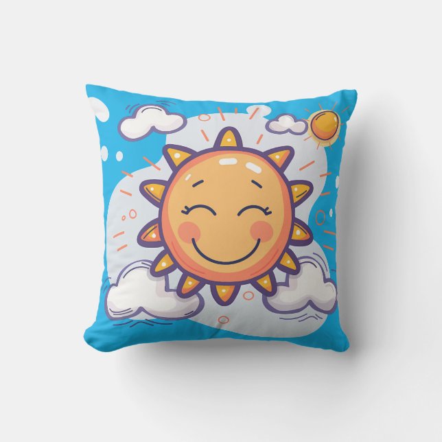 Sunny Smiles Sierkussen – Verlicht elke kamer! (Voorkant)
