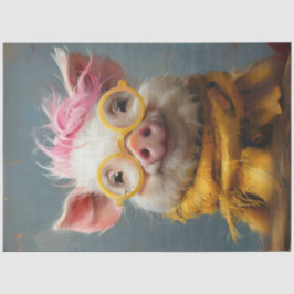  Sunny Snout Pig Decoupage Tissue Paper Tissuepapier