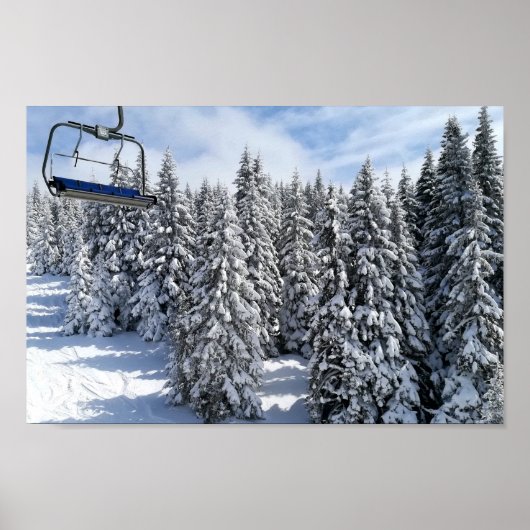 Sunny Snowy Mountain - Aangepaste foto Poster (Voorkant)