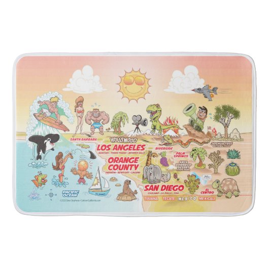 Sunny SoCal Bath Mat (Voorkant)