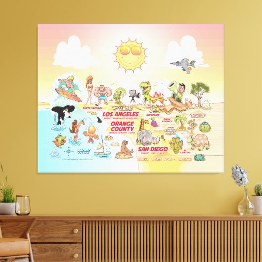 Sunny SoCal Canvas Print (Insitu (Woonkamer))