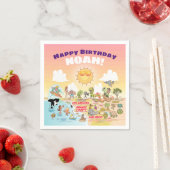 Sunny SoCal Custom Birthday Napkins Servet (Insitu)
