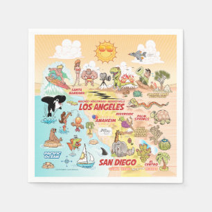 Sunny SoCal Napkins Servet