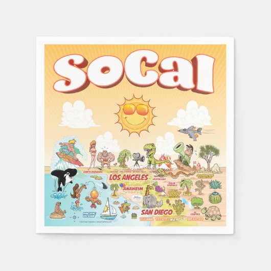 Sunny SoCal Napkins Servet (Voorkant)