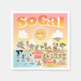 Sunny SoCal Napkins Servet