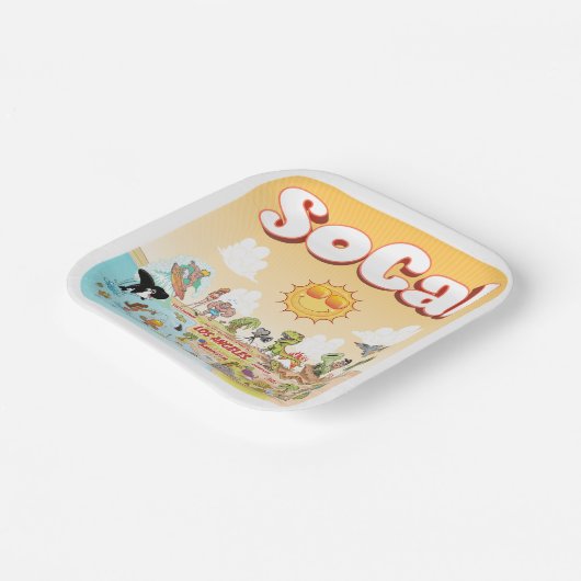 Sunny SoCal Papieren Bordje (Gebogen)