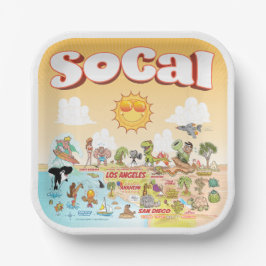 Sunny SoCal Papieren Bordje