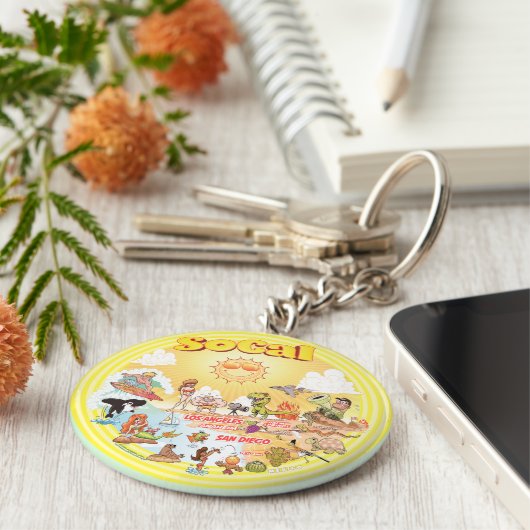 Sunny SoCal Sleutelhanger (Zijkant)