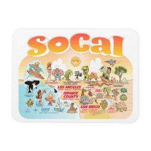 Sunny SoCal Souvenir Magnet Magneet