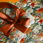 "Sunny Soiree" Tropisch Sinaasappel Californië Lel Cadeaupapier