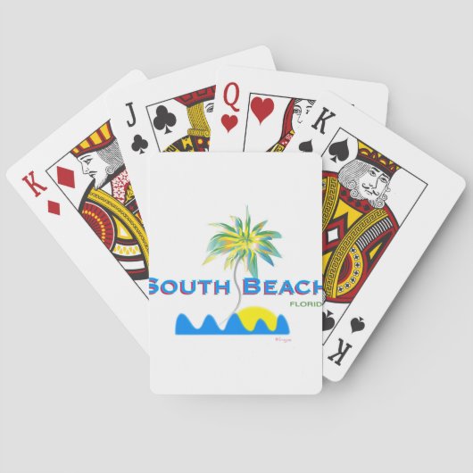 Sunny South Beach, Florida Pokerkaarten (Achterkant)