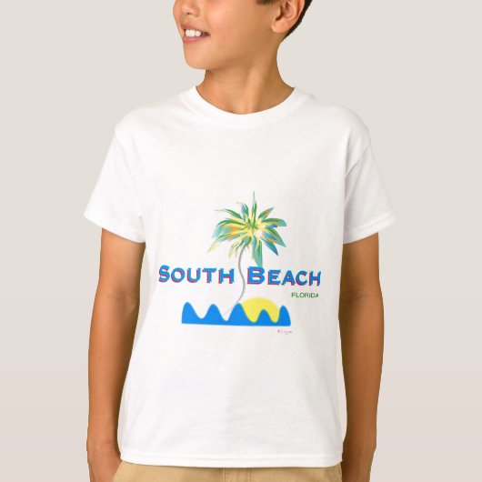 Sunny South Beach, Florida T-shirt (Voorkant)