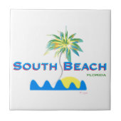 Sunny South Beach, Florida Tegeltje (Voorkant)