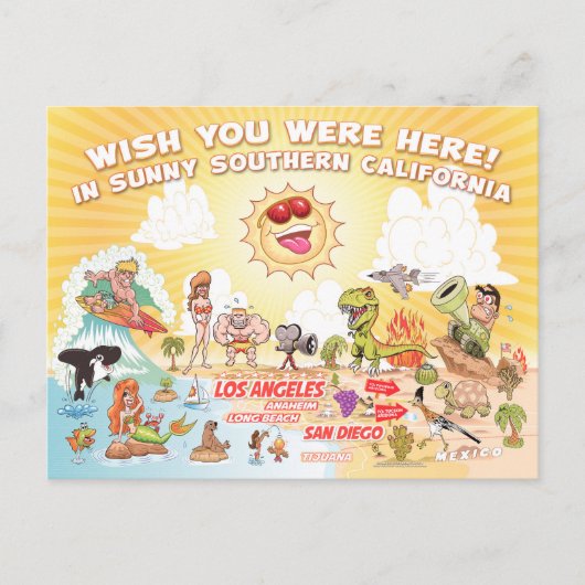 Sunny Southern California Briefkaart (Voorkant)
