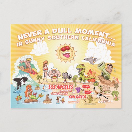 Sunny Southern California Briefkaart (Voorkant)