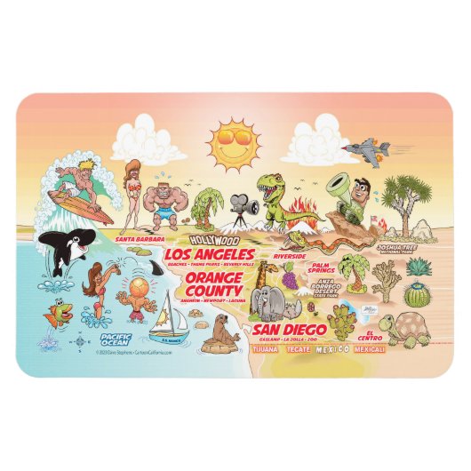 Sunny Southern California Magnet Magneet (Horizontaal)