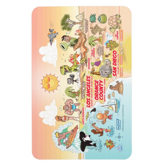 Sunny Southern California Magnet Magneet (Verticaal)