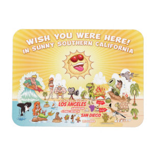 Sunny Southern California Souvenir Magnet Magneet