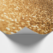 Sunny Sparkle Yellow Luxury Gold Glitter Cadeaupapier (Hoek)