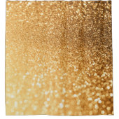 Sunny Sparkle Yellow Luxury Gold Glitter Douchegordijn (Voorkant)