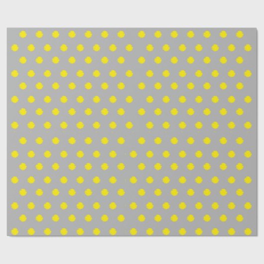 Sunny Splatter Polka Dot Pattern Cadeaupapier (Vlak)